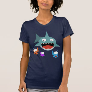 T-shirt de dames d'amusement de requin