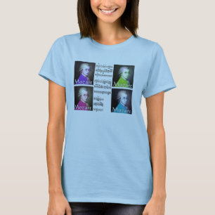 T-shirt de dames d'art de bruit de mozart