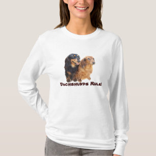 T-shirt de dames de bonbons de teckel