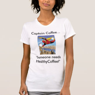 T-shirt de dames de "capitaine Coffee"