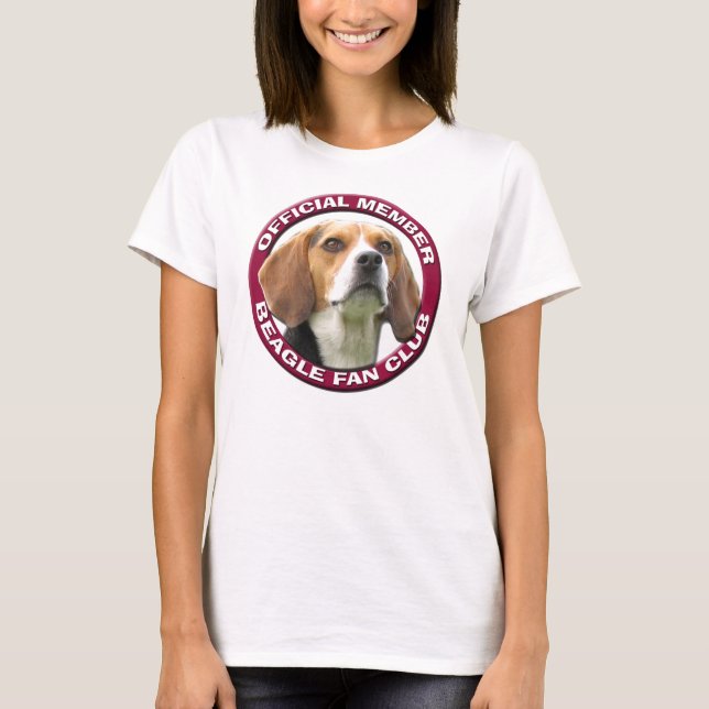 T-shirt de dames de club de fan de beagle (Devant)