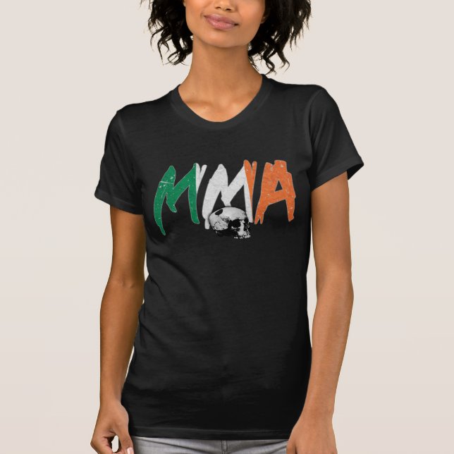 T-shirt de dames de crâne de MIXED MARTIAL ART de (Devant)