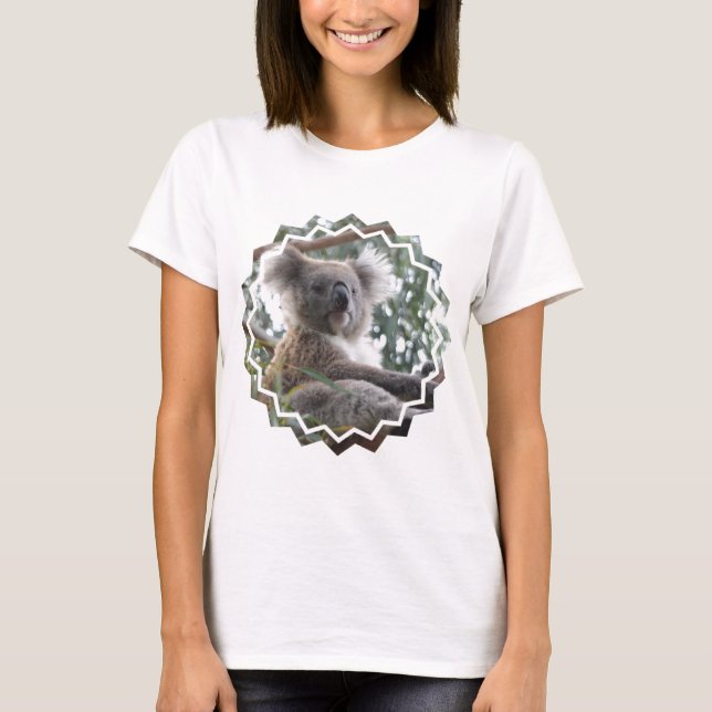 T-shirt de dames de faits d'ours de koala (Devant)