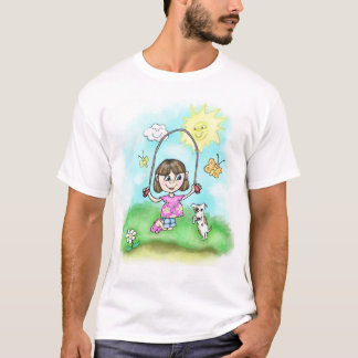 T-shirt de dames de fille d'été