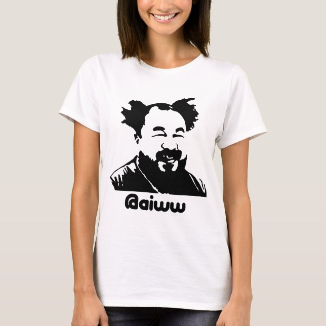 T-shirt de dames de gazouillement de @aiww d'AI (Devant)