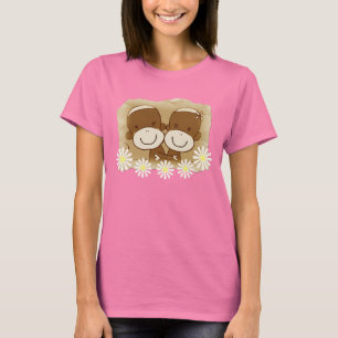 T-shirt de dames de Hugz de singe de chaussette