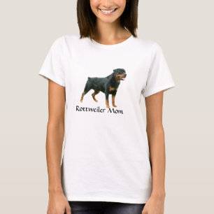 T-shirt de dames de maman de rottweiler