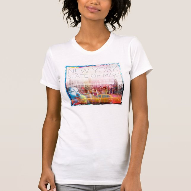 T-shirt de dames de New York (Devant)