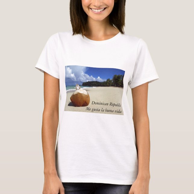 T-shirt de dames de plage de la République (Devant)