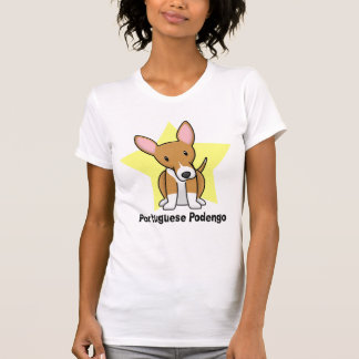 T-shirt de dames de Podengo de Portugais d'étoile
