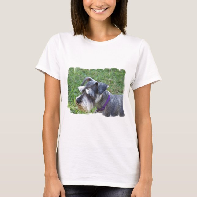 T-shirt de dames de Schnauzer (Devant)