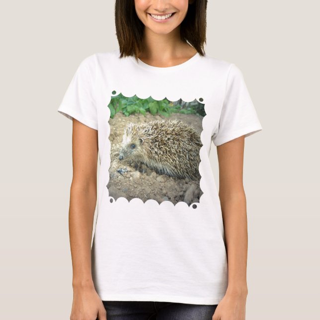 T-shirt de dames de soin de hérisson (Devant)