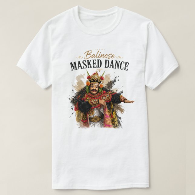 T-Shirt de danse masquée balinaise (Design devant)