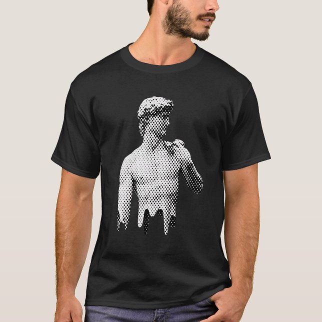 T-shirt De David statue de marbre Michelangelo Renaissance (Devant)
