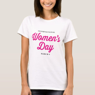 T-shirt de déclaration du jour des femmes