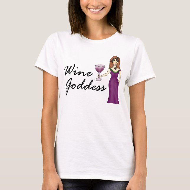 T-shirt de déesse de vin (aucun dire) (Devant)