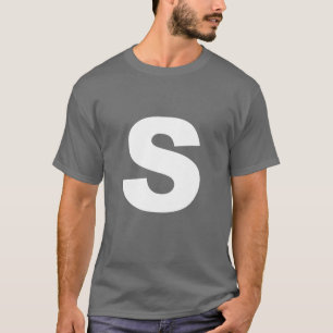 T-shirt de déguisement d'Halloween de tamia de lettre S bl