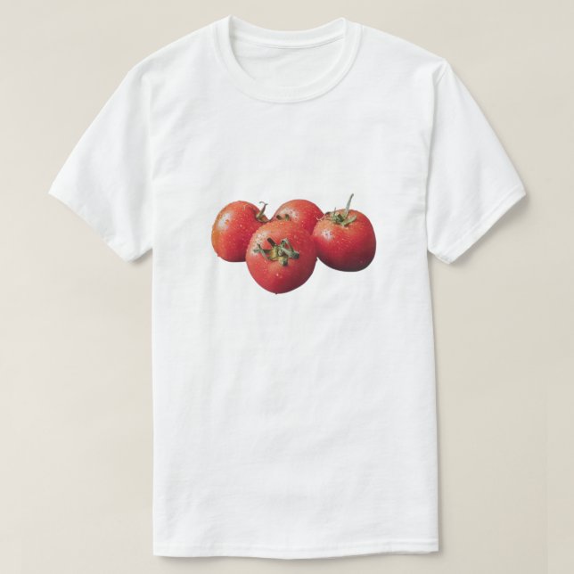 T-shirt De délicieuses tomates sont ici (Design devant)