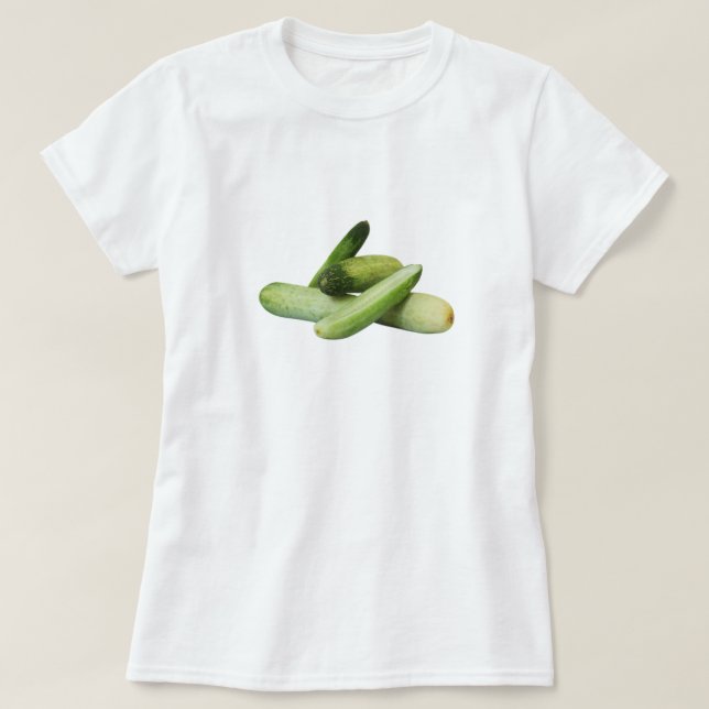T-shirt De délicieux concombres sont ici (Design devant)