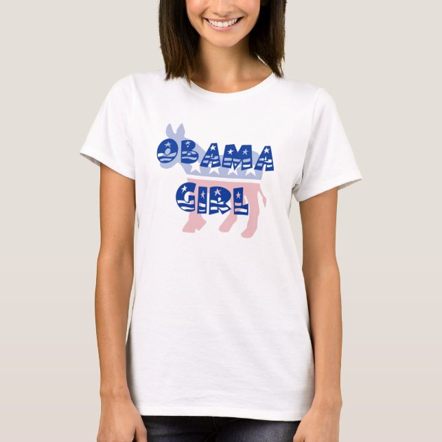 T-shirt de Démocrate de fille d'Obama (Devant)