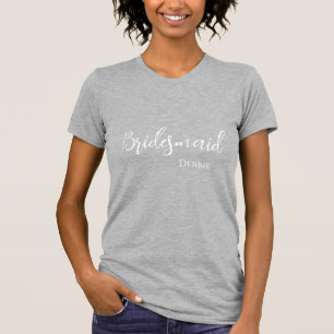 T-Shirt de Demoiselle d'Honneur avec Nom Personnal