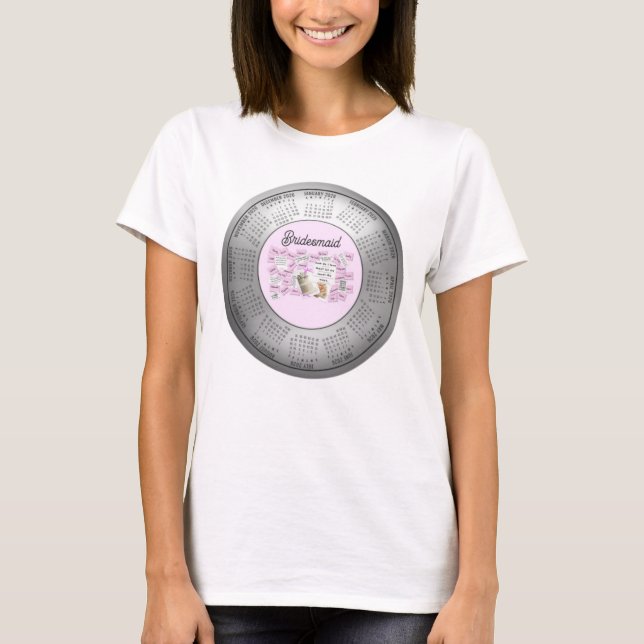 T-shirt de demoiselle d'honneur de mariage 2026 Ca (Devant)