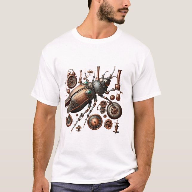 T-shirt de design d'insectes Steampunk (Devant)