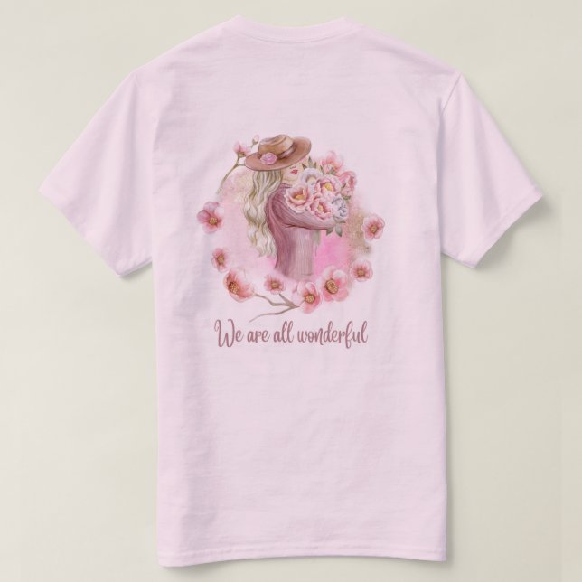 T-shirt de design floral pour filles (Design dos)