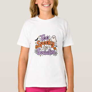 T-shirt de design Halloween drôle : Trop effrayant