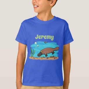T-shirt de dessin animé Cute platypus