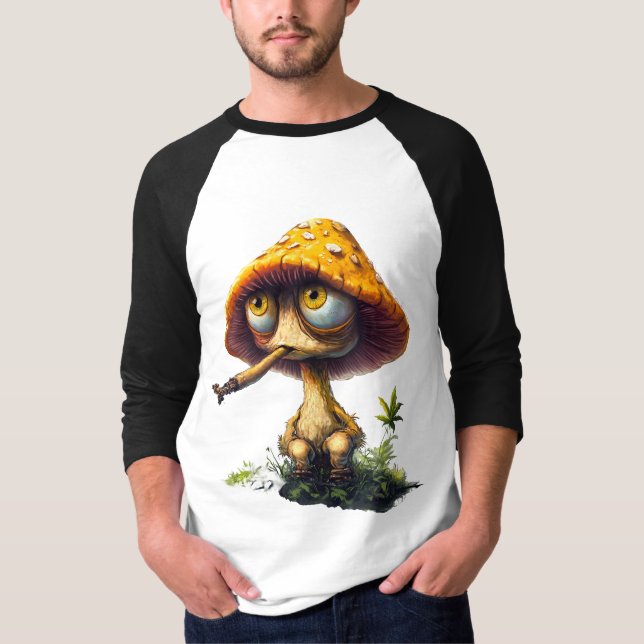 T-shirt de dessin animé de champignon funky défonc (Devant)
