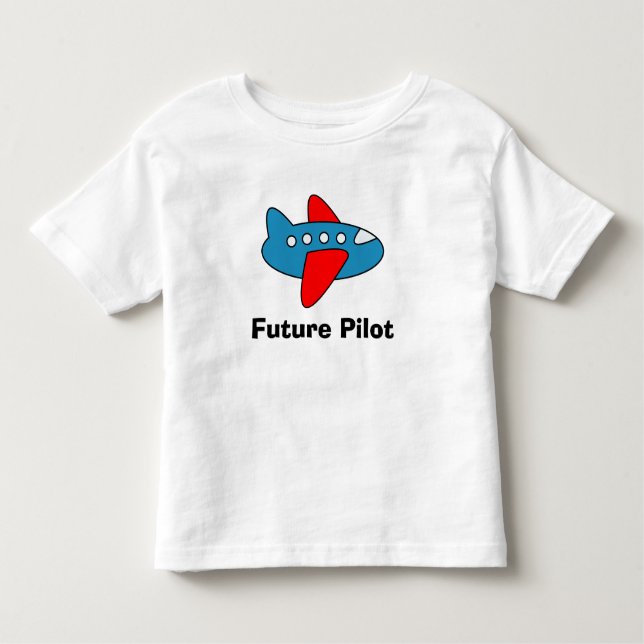 T-shirt de dessin animé de l'avion pour le futur p (Devant)