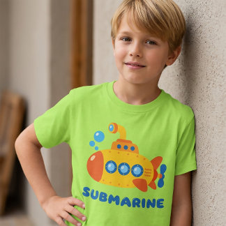 T-Shirt de Dessin Animé de Sous-Marin pour Garçons
