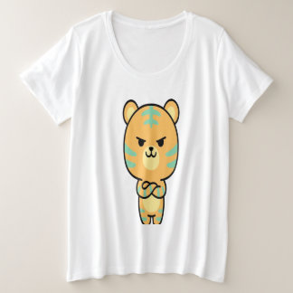 T-shirt de dessin animé mignon et grincheux tigre