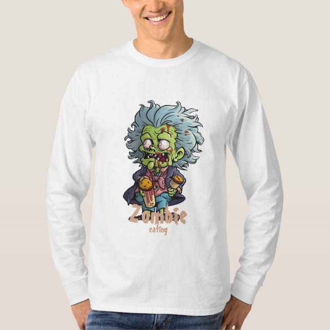 T-shirt de dessin animé Zombie (Devant)