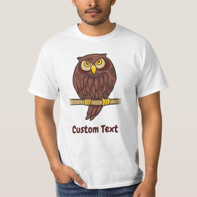 T-shirt de dessin de hibou (Devant)