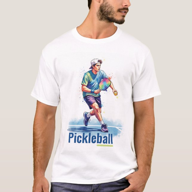 T-shirt de dessin de pickleball (Devant)