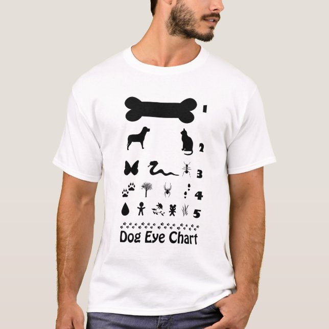 T-shirt de diagramme d'oeil de chien (Devant)
