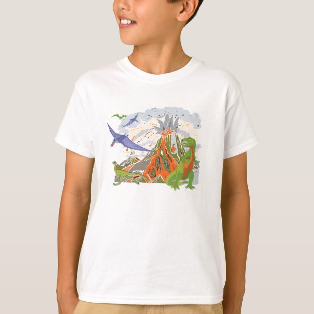 T-shirt de dinosaure de garçons (Devant)