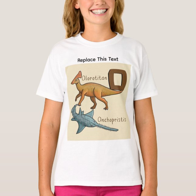 T-shirt de dinosaure ou d'animal préhistorique (Devant)