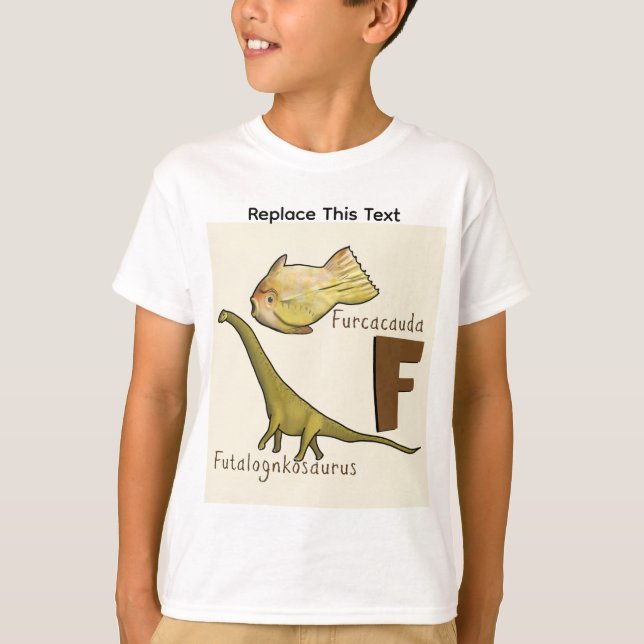 T-shirt de dinosaure ou d'animal préhistorique (Devant)