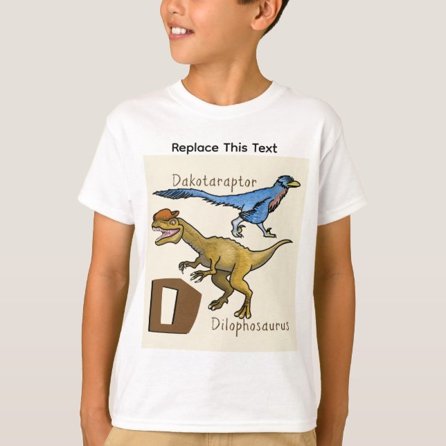 T-shirt de dinosaure ou d'animal préhistorique (Devant)