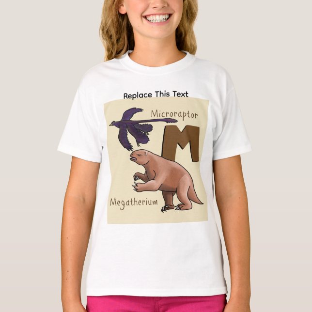 T-shirt de dinosaure ou d'animal préhistorique (Devant)