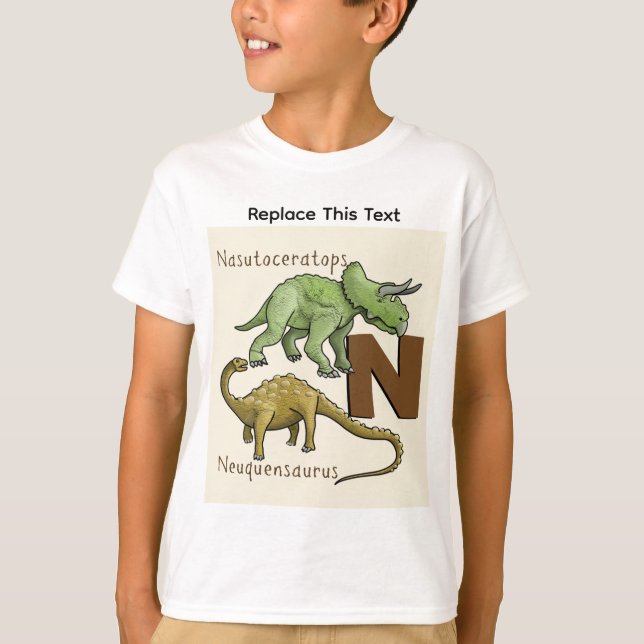 T-shirt de dinosaure ou d'animal préhistorique (Devant)