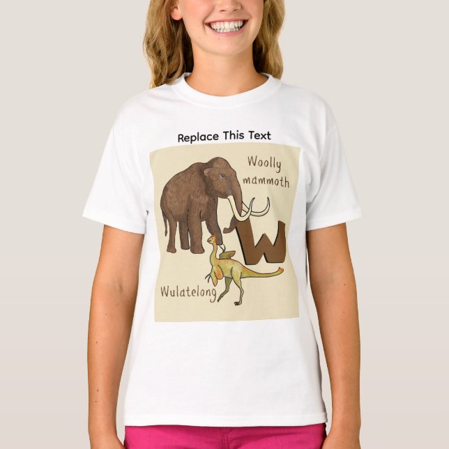 T-shirt de dinosaure ou d'animal préhistorique (Devant)