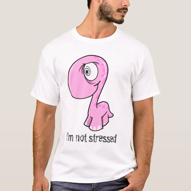 T-shirt de dinosaure soumis à une contrainte par (Devant)