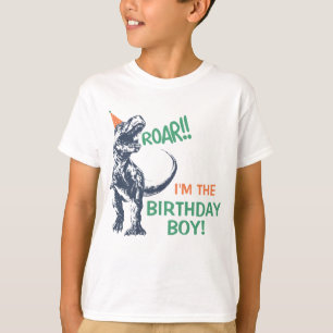 T-shirt de dinosaure T-Rex en chapeau de fête pour