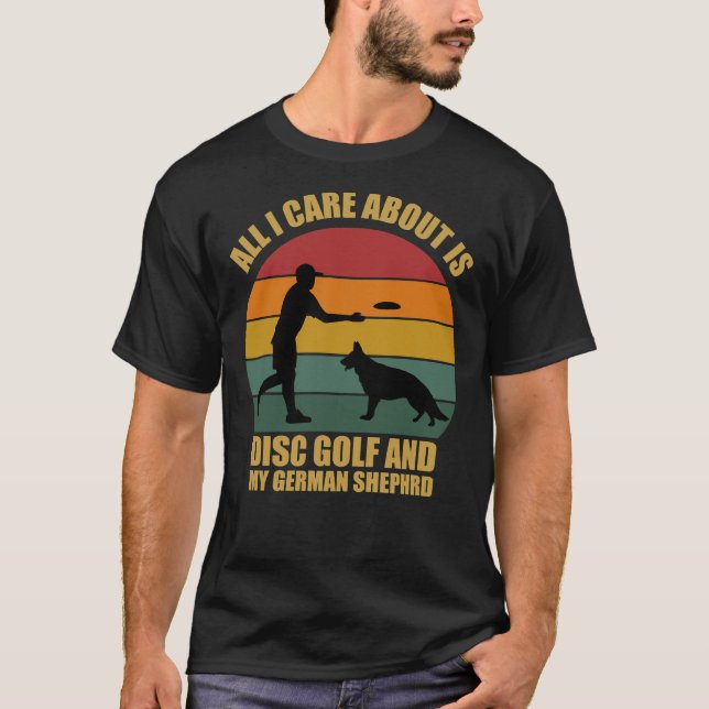 T-shirt De Disk Golf Et Berger Allemand (Devant)