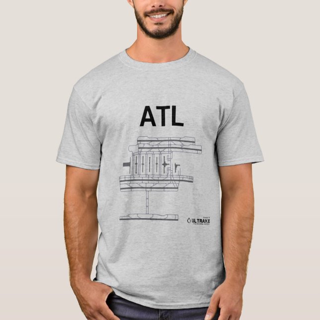T-shirt de disposition d'aéroport d'ATL (Devant)
