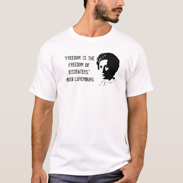 T-shirt de dissidence de Rosa Luxemburg "liberté" (Devant)